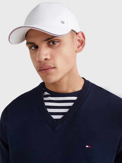 Tommy Hilfiger Elevated Signature Tape Cap Kalap Férfi Fehér | TH081LUB