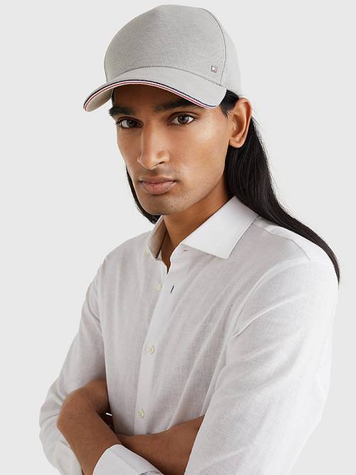 Tommy Hilfiger Elevated Signature Tape Cap Kalap Férfi Szürke | TH248ZJK