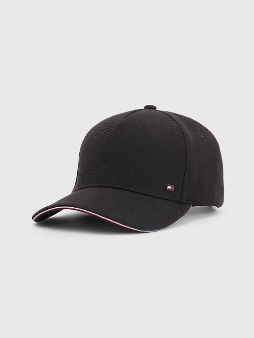 Tommy Hilfiger Elevated Signature Tape Cap Kalap Férfi Fekete | TH638KNJ