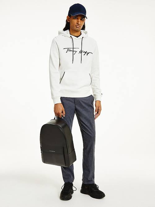 Tommy Hilfiger Elevated TH Signature Kapucnis Pulóver Férfi Fehér | TH321MSD