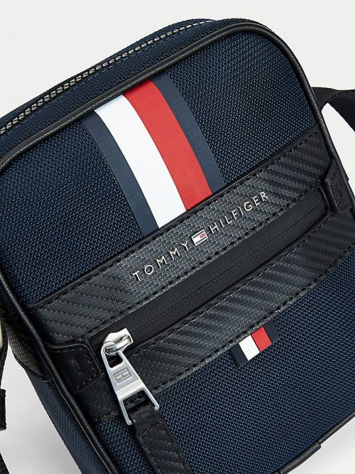 Tommy Hilfiger Elevated Textil Small Reporter Táska Férfi Kék | TH864BAC