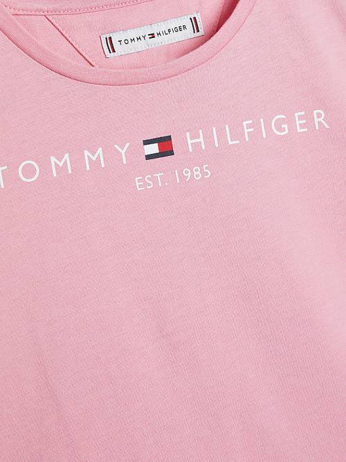 Tommy Hilfiger Essential And Shorts Set Pulóver Lány Rózsaszín | TH820LBO