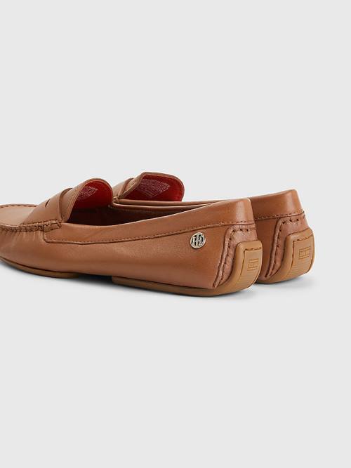 Tommy Hilfiger Essential Bőr Moccasins Loafer Cipő Női Barna | TH034IRN