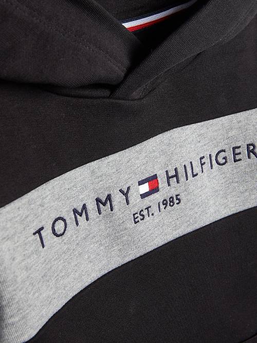 Tommy Hilfiger Essential Colour-Blocked And Shorts Set Kapucnis Pulóver Fiú Fekete | TH510GQJ