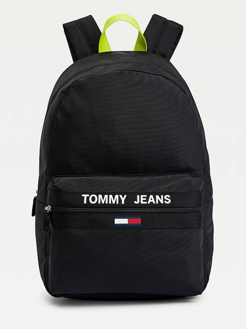 Tommy Hilfiger Essential Contrast Handle Backpack Táska Férfi Fekete | TH192BGI