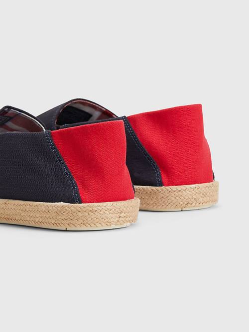 Tommy Hilfiger Essential Contrast Panel Espadrilles Alkalmi Cipő Férfi Kék | TH539RNK