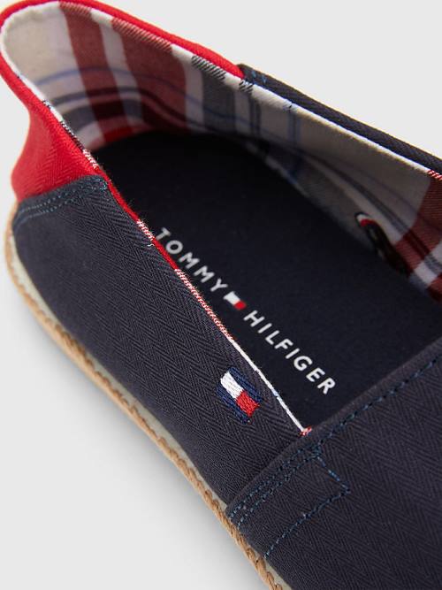 Tommy Hilfiger Essential Contrast Panel Espadrilles Alkalmi Cipő Férfi Kék | TH539RNK