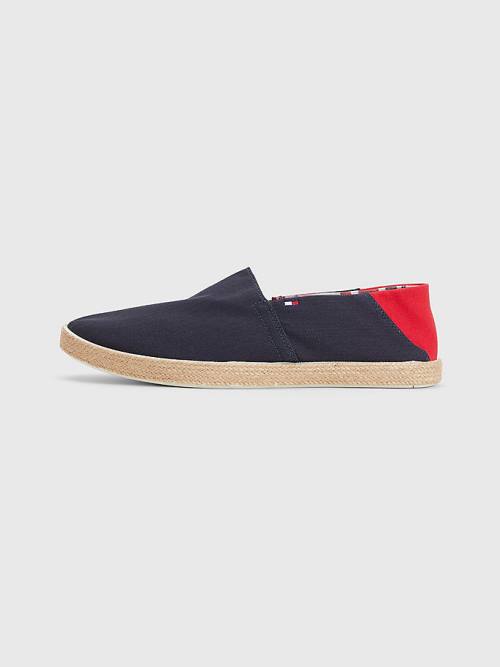 Tommy Hilfiger Essential Contrast Panel Espadrilles Alkalmi Cipő Férfi Kék | TH539RNK