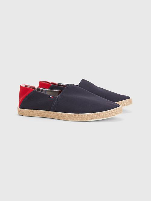 Tommy Hilfiger Essential Contrast Panel Espadrilles Alkalmi Cipő Férfi Kék | TH539RNK