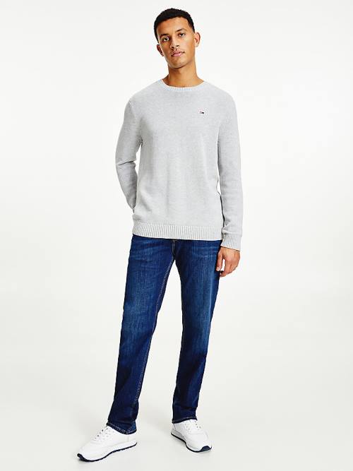 Tommy Hilfiger Essential Crew Neck Jumper Pulóverek Férfi Szürke | TH076HEF