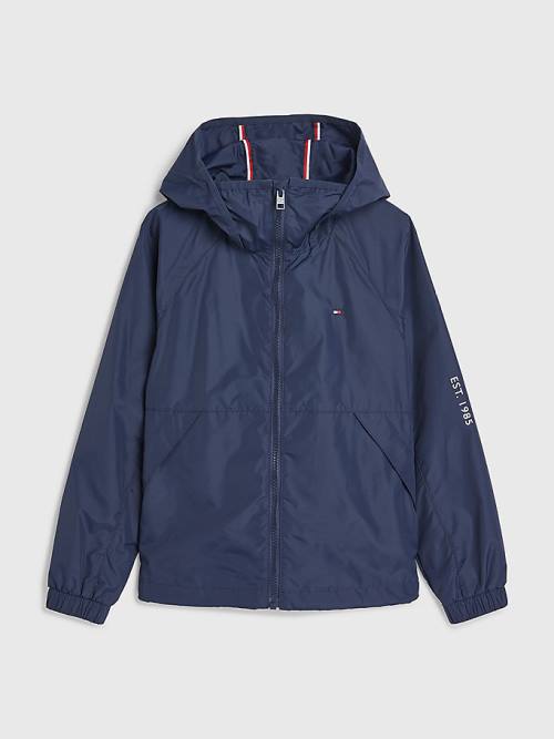 Tommy Hilfiger Essential Csuklyás Kabát Lány Kék | TH134HOK