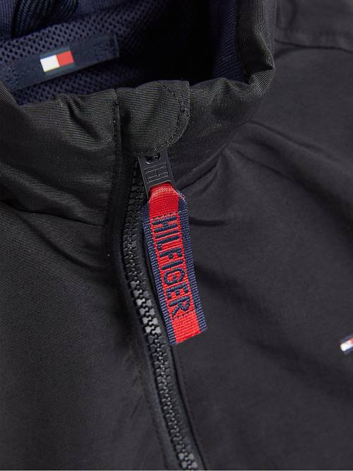 Tommy Hilfiger Essential Csuklyás Kabát Fiú Fekete | TH524QKX