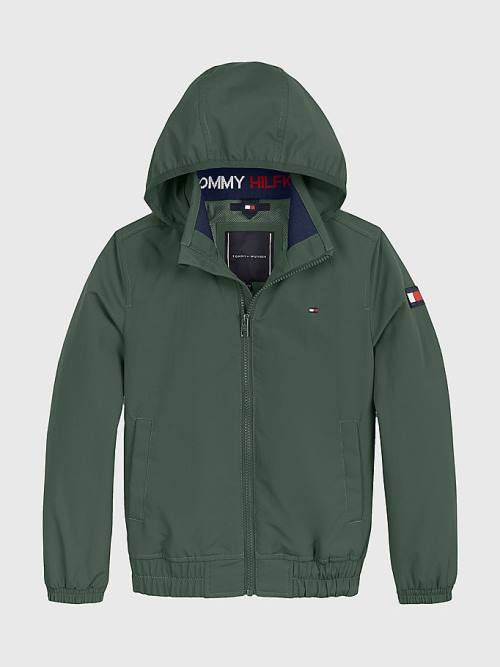 Tommy Hilfiger Essential Csuklyás Kabát Fiú Zöld | TH602RSA