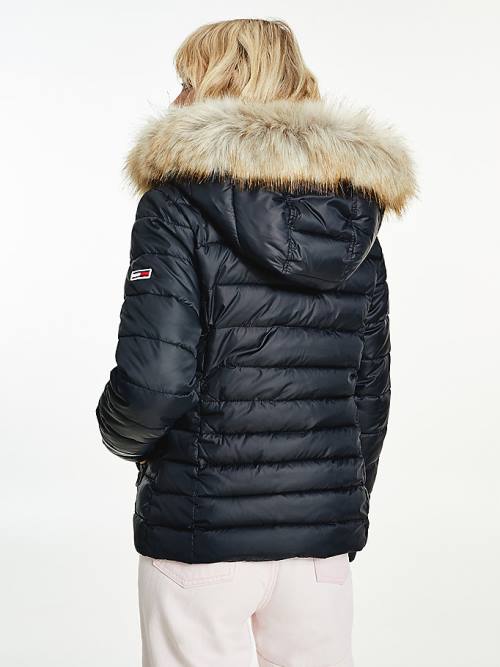 Tommy Hilfiger Essential Csuklyás Padded Kabát Női Fekete | TH529JDM