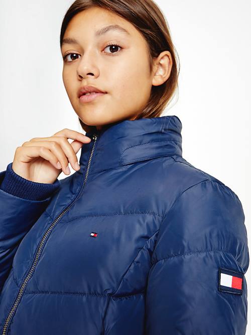 Tommy Hilfiger Essential Down Flag Patch Kabát Lány Kék | TH459CXF