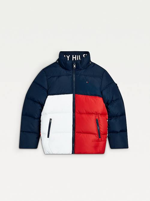 Tommy Hilfiger Essential Down Kabát Fiú Kék | TH058RSG