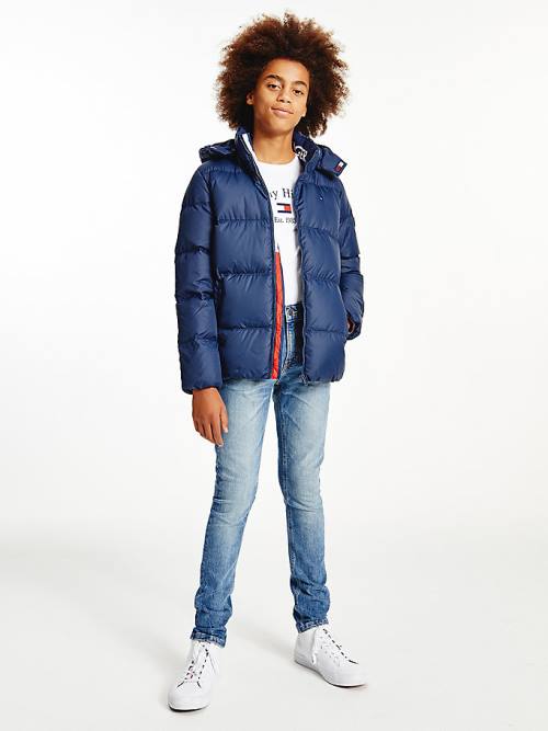 Tommy Hilfiger Essential Down Kabát Fiú Kék | TH217NXY