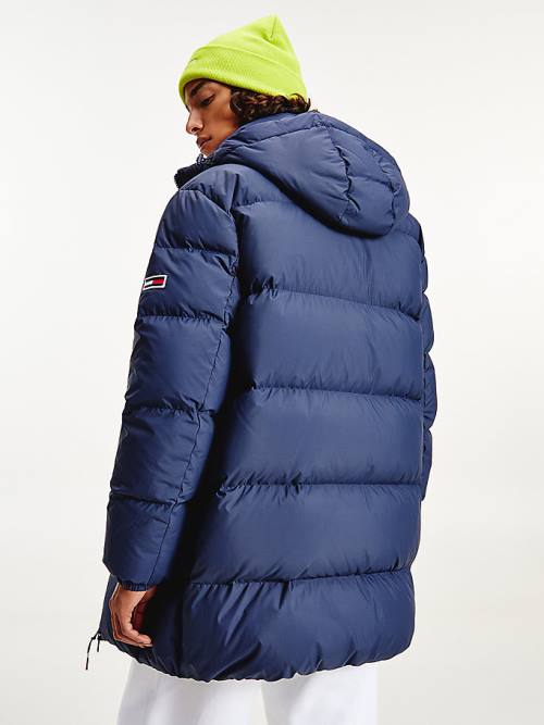 Tommy Hilfiger Essential Down Parka Kabát Férfi Kék | TH459THQ