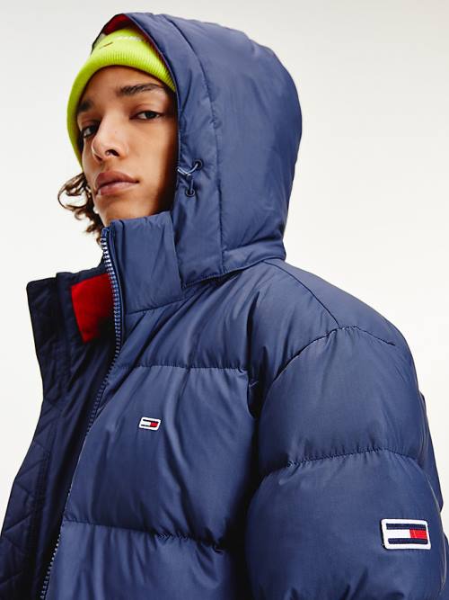 Tommy Hilfiger Essential Down Parka Kabát Férfi Kék | TH459THQ