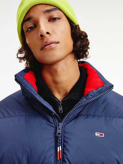 Tommy Hilfiger Essential Down Parka Kabát Férfi Kék | TH459THQ