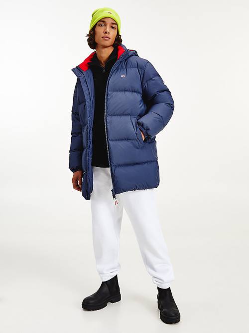 Tommy Hilfiger Essential Down Parka Kabát Férfi Kék | TH459THQ