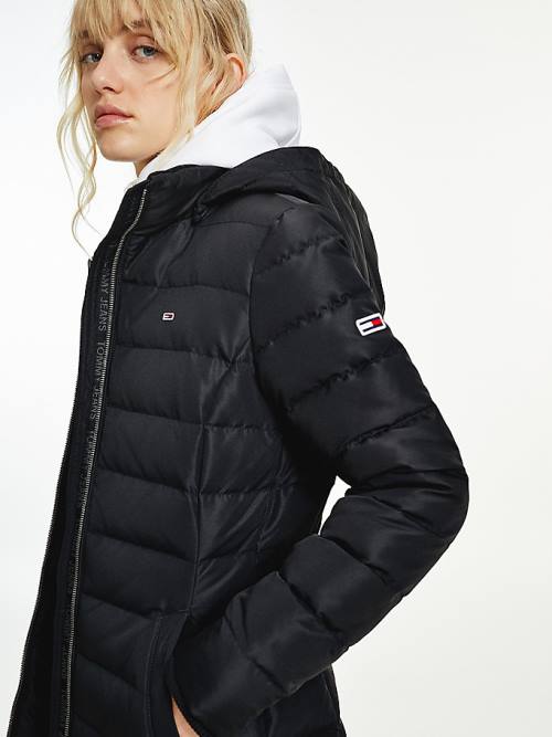 Tommy Hilfiger Essential Down Quilted Coat Kabát Női Fekete | TH504TBQ