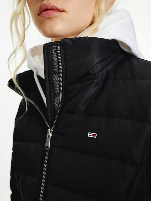 Tommy Hilfiger Essential Down Quilted Coat Kabát Női Fekete | TH504TBQ