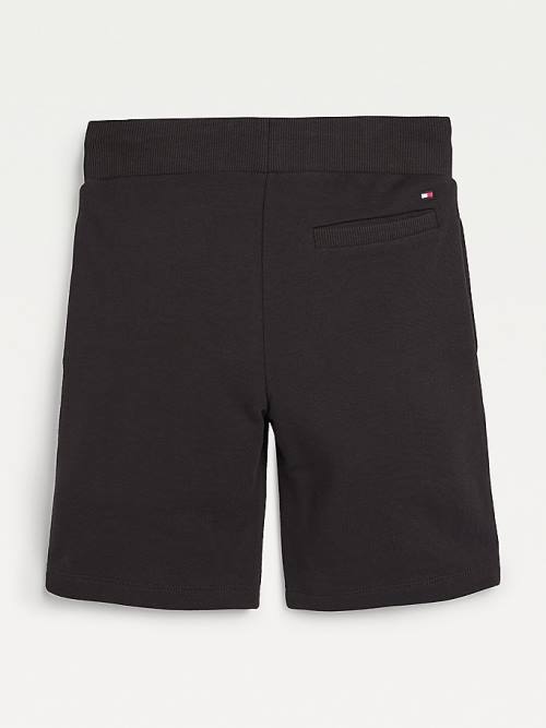 Tommy Hilfiger Essential Drawstring Sweat Shorts Nadrág Fiú Fekete | TH178PWI