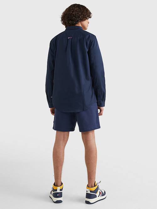 Tommy Hilfiger Essential Flag Patch Organic Pamut Ingek Férfi Kék | TH286SER