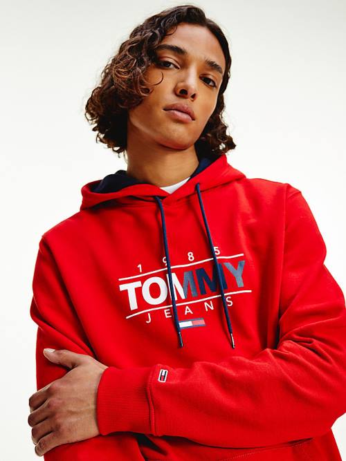 Tommy Hilfiger Essential Graphic Kapucnis Pulóver Férfi Piros | TH567SHN