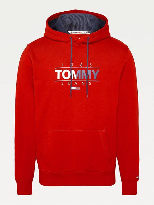 Tommy Hilfiger Essential Graphic Kapucnis Pulóver Férfi Piros | TH567SHN