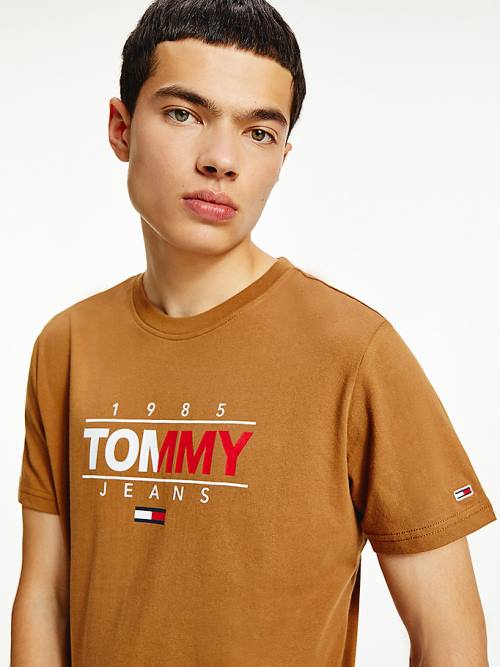 Tommy Hilfiger Essential Graphic Póló Férfi Barna | TH904DXO