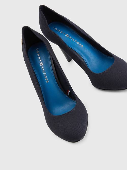 Tommy Hilfiger Essential High Pumps Magassarkú Női Kék | TH708NPX