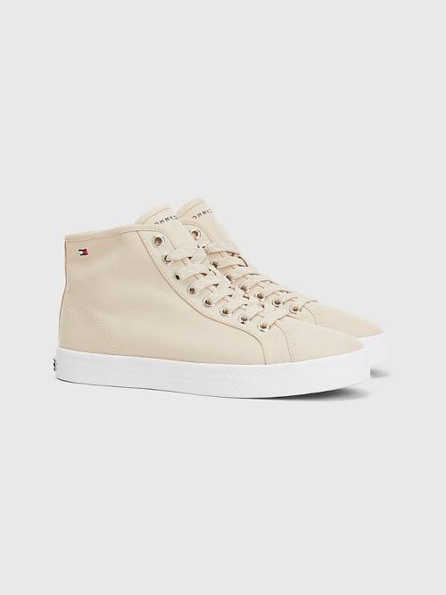 Tommy Hilfiger Essential High-Top Tornacipő Női Bézs | TH061IXF