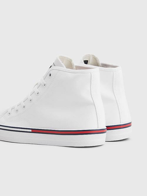 Tommy Hilfiger Essential High-Top Vászon Tornacipő Női Fehér | TH738FZL