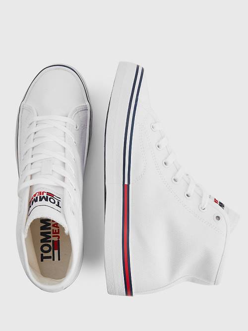 Tommy Hilfiger Essential High-Top Vászon Tornacipő Női Fehér | TH738FZL