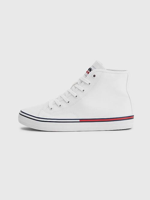 Tommy Hilfiger Essential High-Top Vászon Tornacipő Női Fehér | TH738FZL