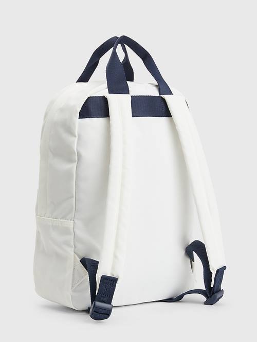 Tommy Hilfiger Essential Logo Backpack Táska Női Fehér | TH594BEN