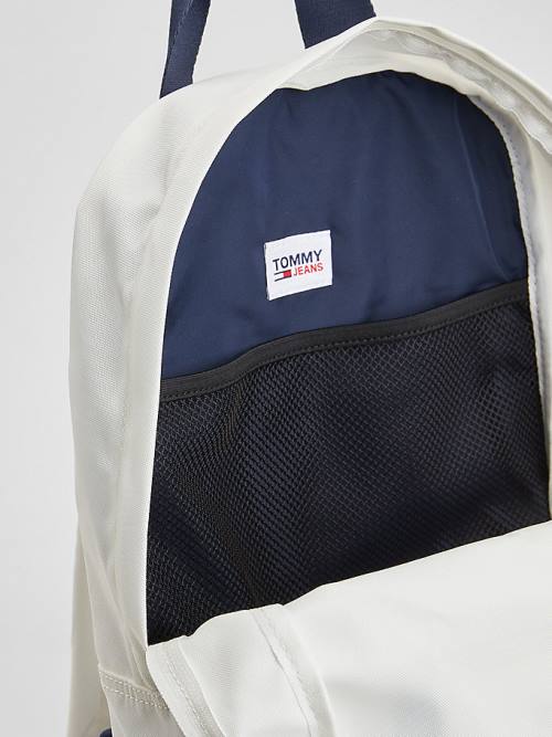 Tommy Hilfiger Essential Logo Backpack Táska Női Fehér | TH594BEN