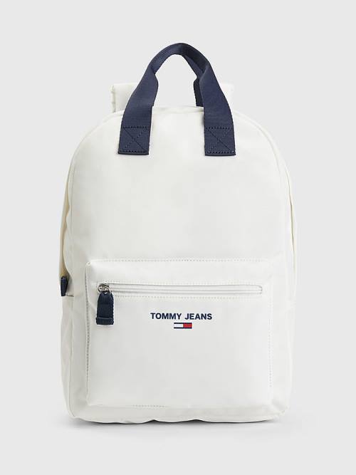 Tommy Hilfiger Essential Logo Backpack Táska Női Fehér | TH594BEN