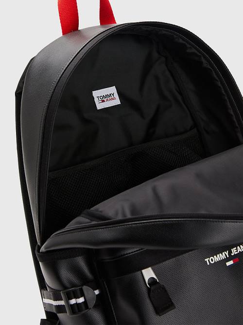 Tommy Hilfiger Essential Logo Backpack Táska Férfi Fekete | TH690HSO