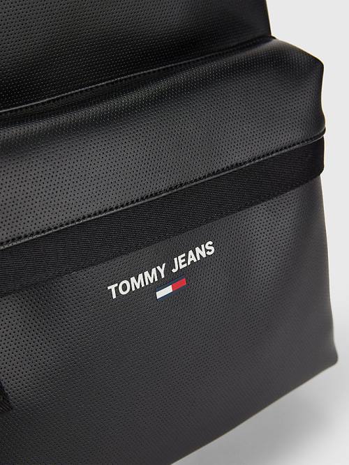 Tommy Hilfiger Essential Logo Backpack Táska Férfi Fekete | TH690HSO