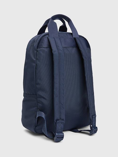 Tommy Hilfiger Essential Logo Backpack Táska Női Kék | TH705AOJ