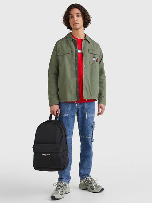 Tommy Hilfiger Essential Logo Backpack Táska Férfi Fekete | TH728AHK