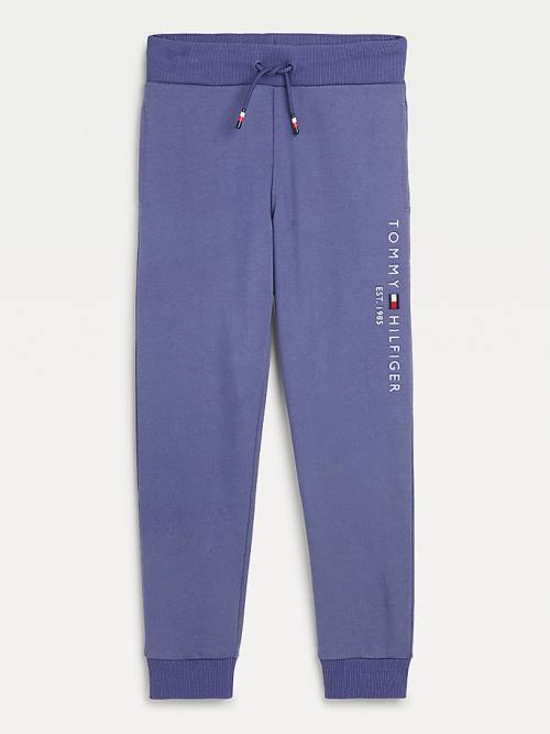 Tommy Hilfiger Essential Logo Joggers Nadrág Fiú Kék | TH054PUM