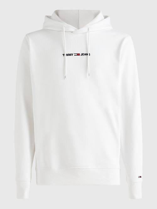 Tommy Hilfiger Essential Logo Kapucnis Pulóver Férfi Fehér | TH569MZN