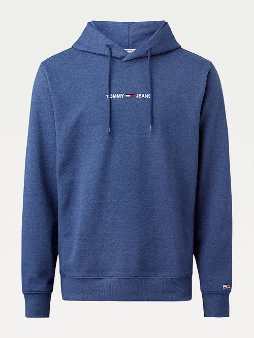 Tommy Hilfiger Essential Logo Kapucnis Pulóver Férfi Kék | TH960IZG