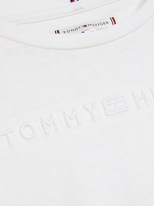 Tommy Hilfiger Essential Logo Long Sleeve Póló Lány Fehér | TH465SHM