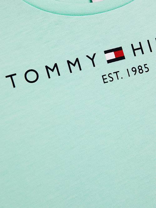 Tommy Hilfiger Essential Logo Póló Lány Zöld | TH720YVP