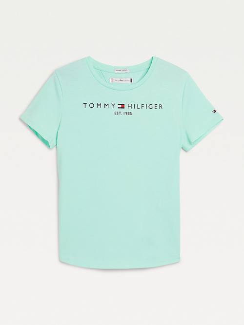 Tommy Hilfiger Essential Logo Póló Lány Zöld | TH720YVP